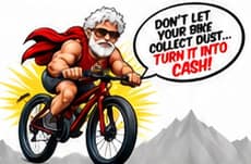 MrBikeMan riding his bicycle